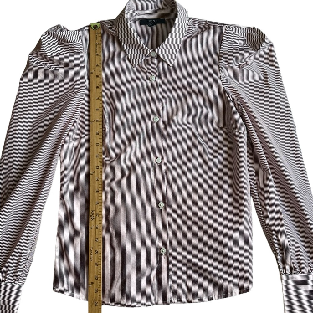 FOREVER 21 Shirt Womens Small Red White Plaid Long Sleeve Collared Button Down - Picture 8 of 14